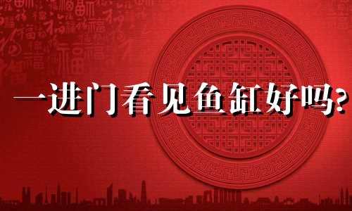 一进门看见鱼缸好吗? 鱼缸正对入户门图片