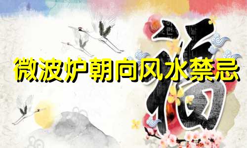 微波炉朝向风水禁忌 微波炉 风水