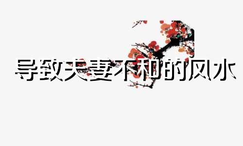 导致夫妻不和的风水 夫妻不和 风水哪里出了问题