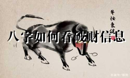八字如何看破财信息 八字如何看破财运