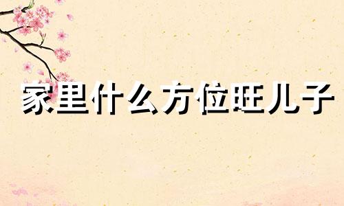 家里什么方位旺儿子 旺丁的屋宅布局