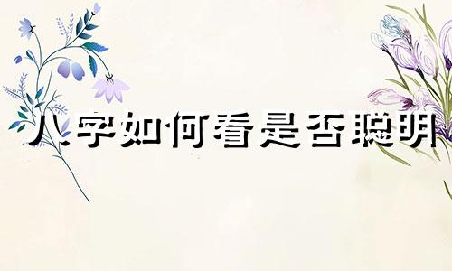 八字如何看是否聪明 八字怎样看聪明