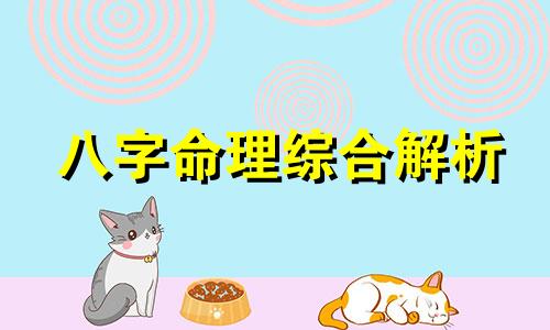 八字命理综合解析 八字 命局