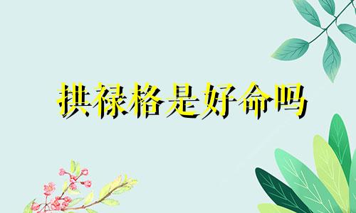 拱禄格是好命吗 拱禄格实例分析