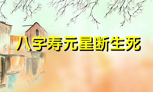 八字寿元星断生死 盲派 八字中寿元星断大运是第几运生死