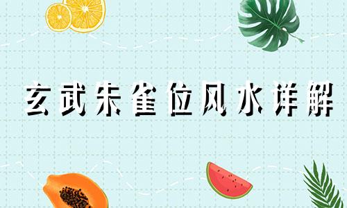 玄武朱雀位风水详解 风水中玄武朱雀