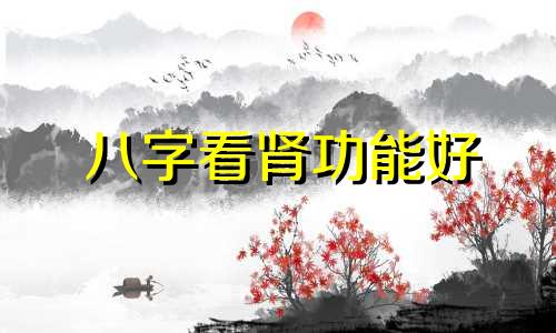 八字看肾功能好 八字肾功能好