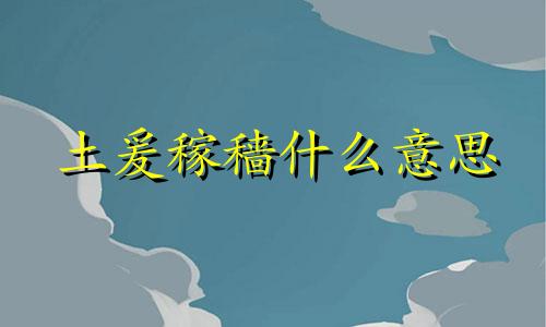 土爰稼穑什么意思 士爱稼穑什么意思