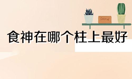 食神在哪个柱上最好 天干透食伤什么意思
