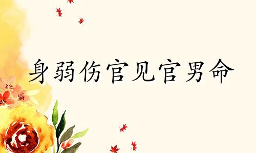 身弱伤官见官男命 年柱伤官见官男命
