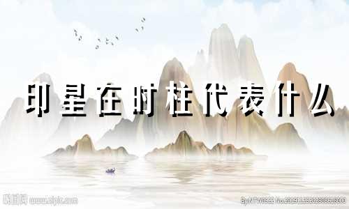 印星在时柱代表什么 印星在时柱是得子女之力吗