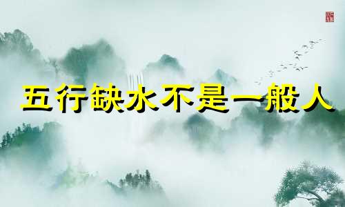 五行缺水不是一般人 五行缺水的女人旺夫