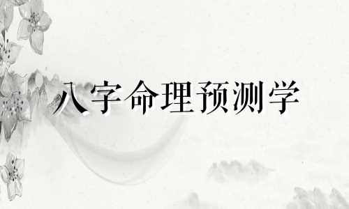 八字命理预测学 八字命理预测高手实例解析
