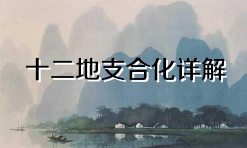 十二地支合化详解 十二地支合化原理解释