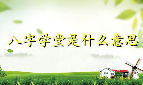 八字学堂是什么意思 八字学堂词馆