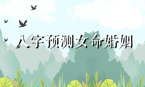 八字预测女命婚姻 八字女命算命