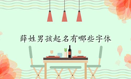 薛姓男孩起名有哪些字体