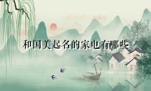 和国美起名的家电有哪些