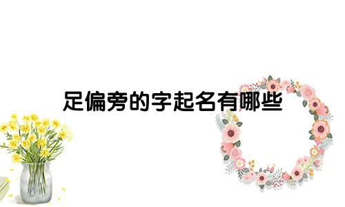 足偏旁的字起名有哪些