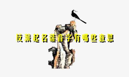 反派起名谐音字有哪些意思