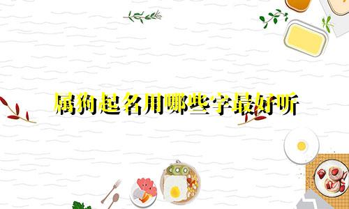 属狗起名用哪些字最好听