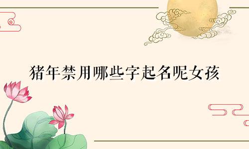 猪年禁用哪些字起名呢女孩