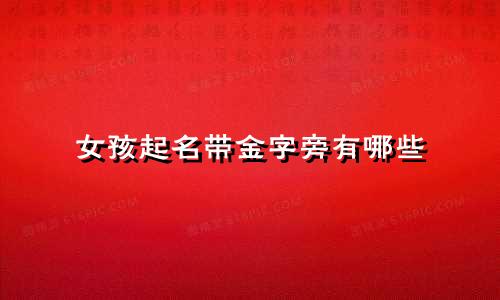 女孩起名带金字旁有哪些