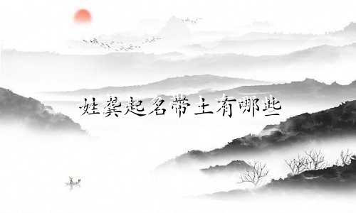 姓龚起名带土有哪些