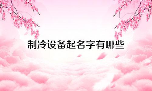 制冷设备起名字有哪些