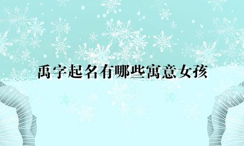 禹字起名有哪些寓意女孩