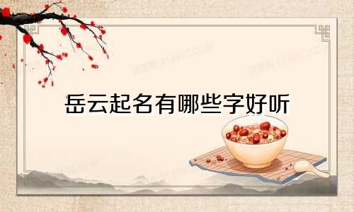 岳云起名有哪些字好听