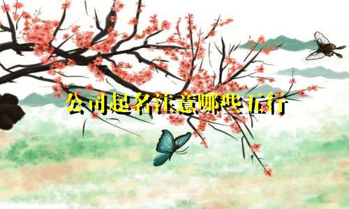公司起名注意哪些五行