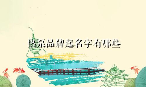 热泵品牌起名字有哪些