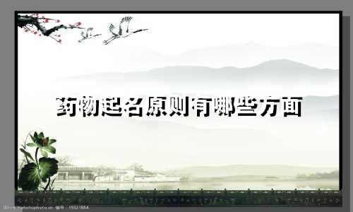 药物起名原则有哪些方面