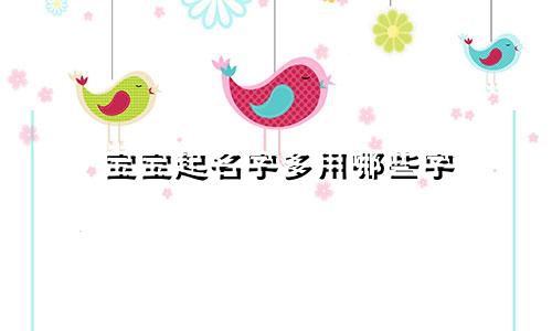 宝宝起名字多用哪些字
