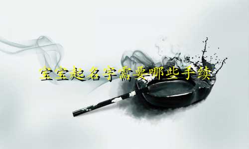 宝宝起名字需要哪些手续