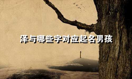 泽与哪些字对应起名男孩