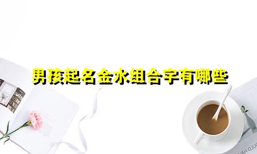 男孩起名金水组合字有哪些