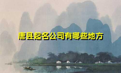 唐县起名公司有哪些地方