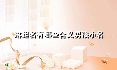 琳起名有哪些含义男孩小名