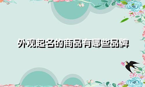 外观起名的商品有哪些品牌
