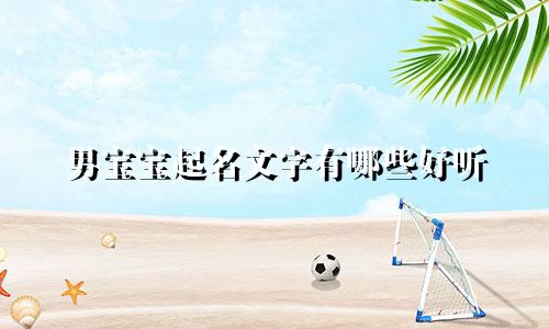 男宝宝起名文字有哪些好听