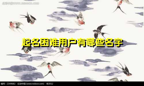 起名困难用户有哪些名字