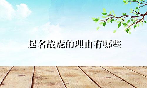 起名战虎的理由有哪些
