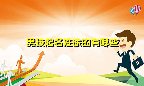 男孩起名姓徐的有哪些