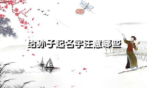 给孙子起名字注意哪些