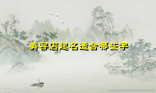 美容店起名适合哪些字