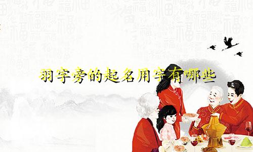 羽字旁的起名用字有哪些
