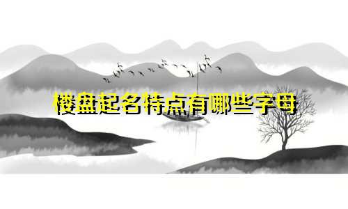 楼盘起名特点有哪些字母