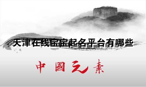 天津在线宝宝起名平台有哪些